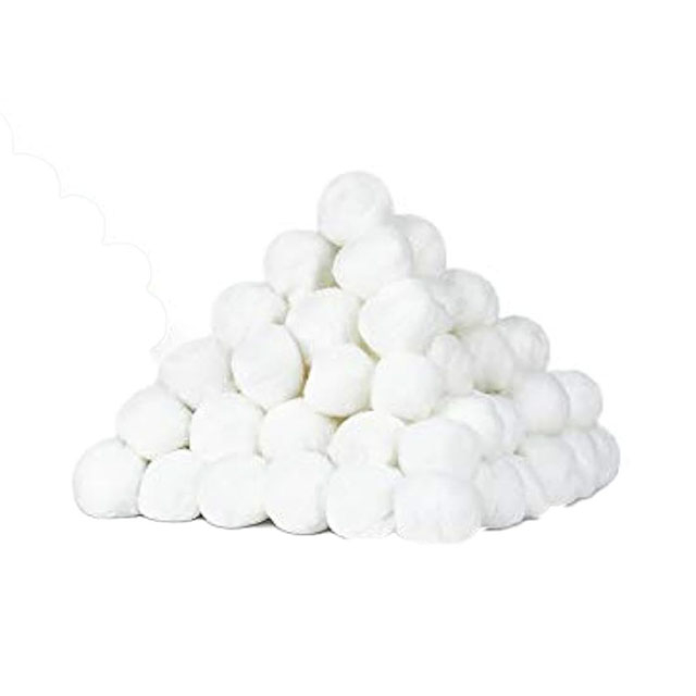 Highly absorbent dental cotton balls