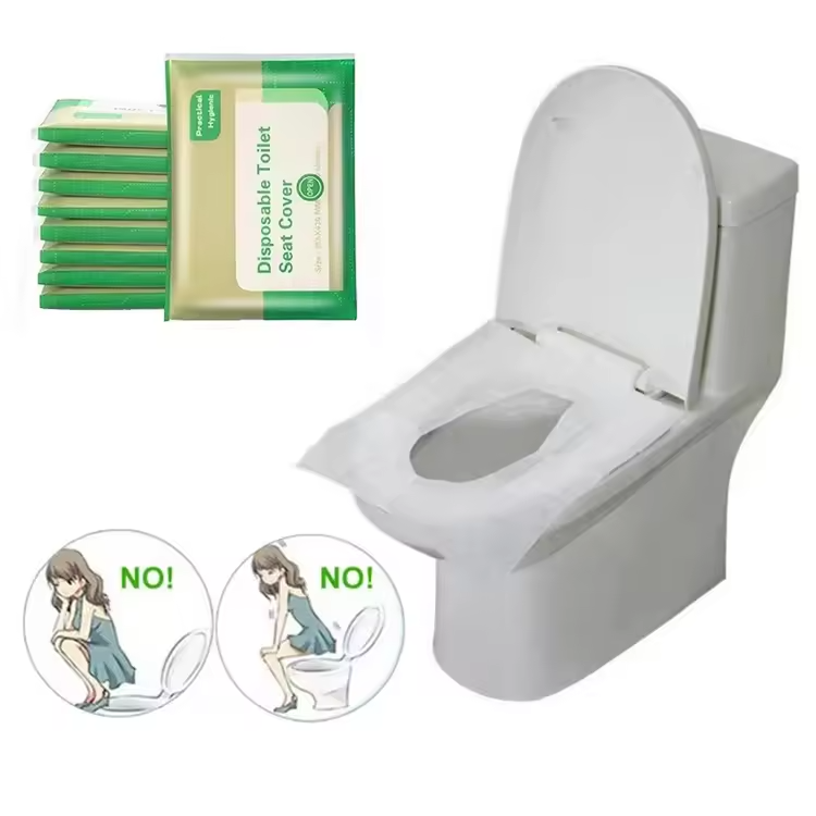 Flushable Disposable Toilet Paper Seat Covers With Individual Package